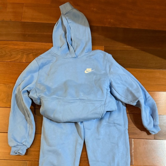Nike Blue Hoodie and Matching Joggers — Youth Large - Picture 1 of 6